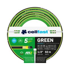   CELLFAST Locsolótömlő 5 rétegű GREEN 1/2" 50 m Öntöző Akció
