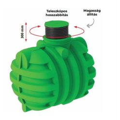 5000 L RoTerra esővízgyűjtő tartály