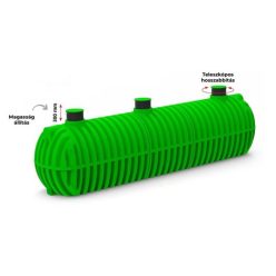 30000 L RoTerra 2450 esővízgyűjtő, tüzivíz tartály 2450 6550 x 2425 x 2700-3000mm