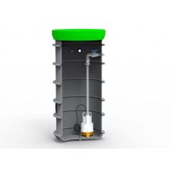 RoPump Ø600 x 1500 szennyvízátemelő szivattyúállomás egy Pentax DPV 100G szivattyúval