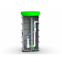 RoPump Ø600 x 1500 szennyvízátemelő szivattyúállomás egy DAB FEKA VS 750 szivattyúval