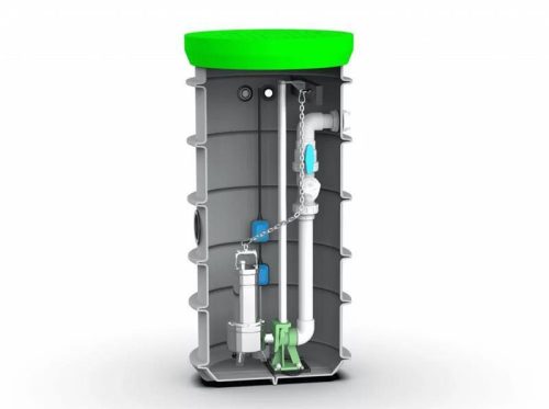 RoPump Ø600 x 1500 szennyvízátemelő szivattyúállomás egy DAB FEKA VS 750 szivattyúval