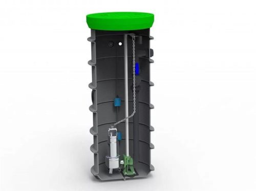 RoPump Ø600 x 1800 szennyvízátemelő szivattyúállomás egy DAB FEKA VS 750 szivattyúval