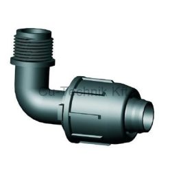 Csepegtető cső könyök 16x1/2" KM PE