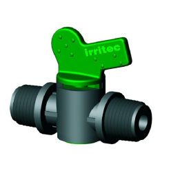 Műanyag csap 1/2"-1/2" KM-zöld