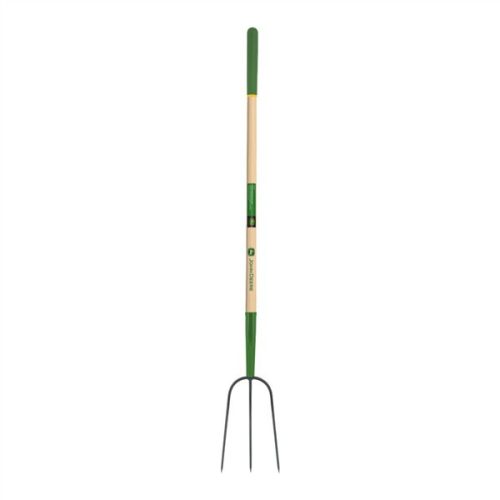 JOHN DEERE BPJ-3E-JD 3 ágú trágyavilla, 120 cm-es prémium keményfa nyéllel, gumírozott markolattal (