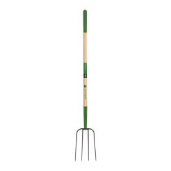 JOHN DEERE BPJ-4E-JD 4 ágú trágyavilla, 120 cm-es prémium keményfa nyéllel, gumírozott markolattal (