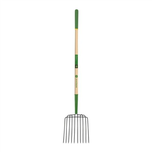 JOHN DEERE BPJ-10L-JD 10 ágú trágya- szálastakarmány villa, 120 cm-es prémium keményfa nyéllel, gumí