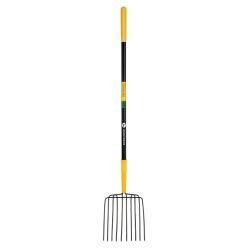 JOHN DEERE BPJ-10LF-JD 10 ágú trágya-szálastakarmány villa, 120 cm-es üvegszálas nyéllel, gumírozott