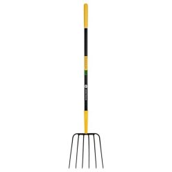 JOHN DEERE BPJ-6F-JD 6 ágú trágyavilla, 120 cm-es üvegszálas nyéllel, gumírozott markolattal (35281)