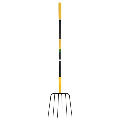 JOHN DEERE BPJ-6F-JD 6 ágú trágyavilla, 120 cm-es üvegszálas nyéllel, gumírozott markolattal (35281)