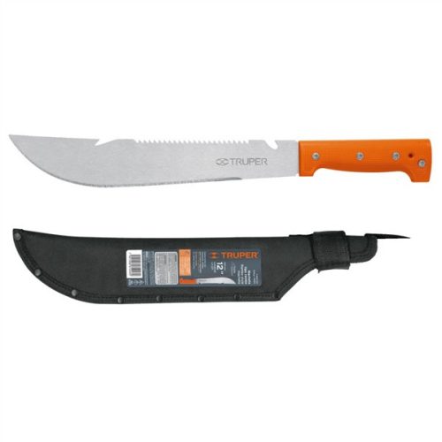 TRUPER T-460-12X "Rambo" Bozótvágó kés szegecselt markolattal, tokkal, 30 cm (15890)