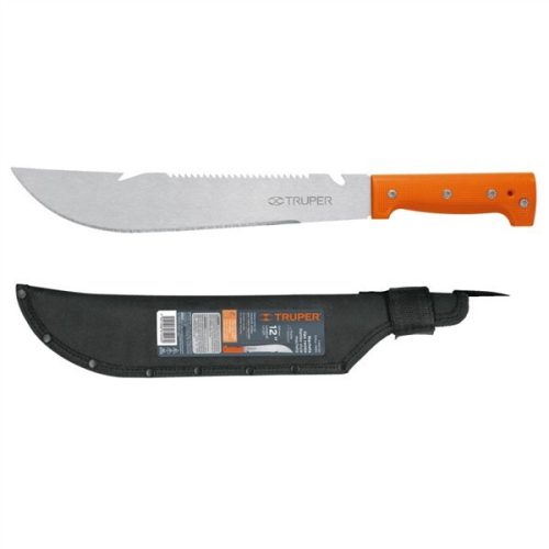 TRUPER T-460-12X "Rambo" Bozótvágó kés szegecselt markolattal, tokkal, 30 cm (15890)