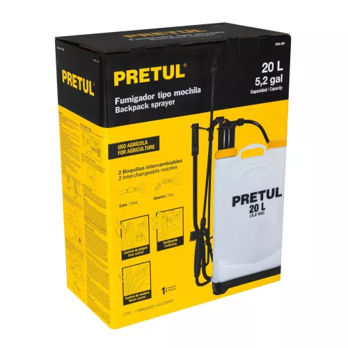 PRETUL FUM-20P Háti permetező, 20 L (24588)