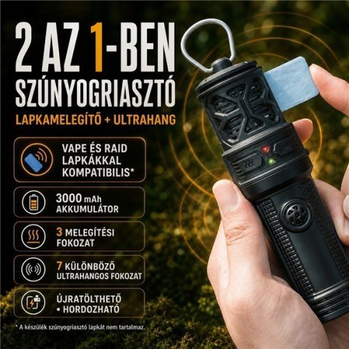 Wave MosQ Elektromos kültéri szúnyogriasztó Fekete akkumulátoros